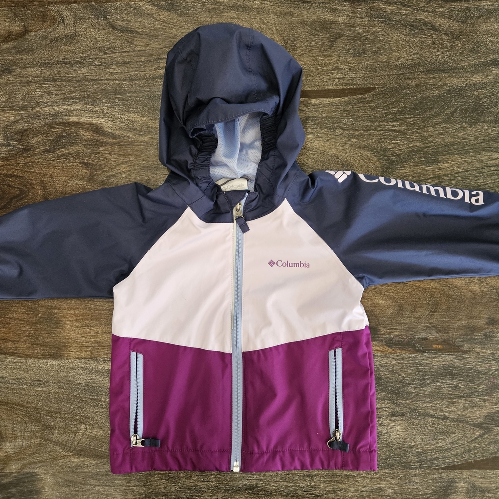 Columbia Youth Purple and White Hooded Jacket
